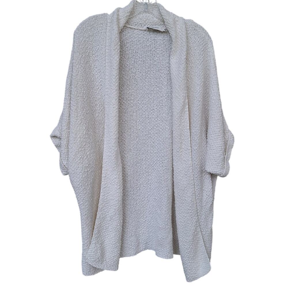 Aritzia Talula Cotton Blend Bat Wing Open Knit Cardigan White Size XS Oversized
